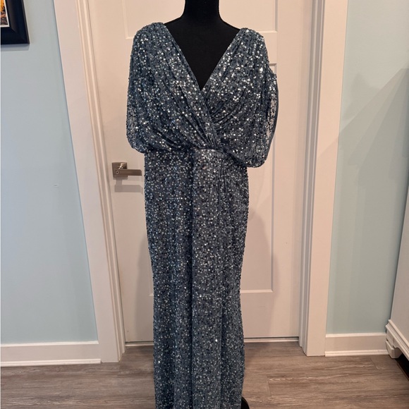 Mac Duggal Midnight Sequin Dress - Picture 2 of 6